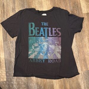Colorful The Beatles Black Graphic T-Shirt